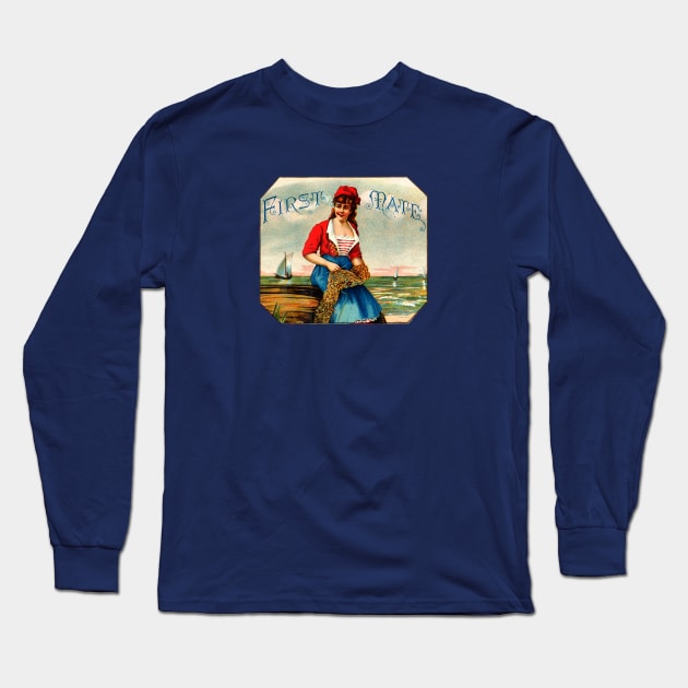 19th C. First Mate Cigars Long Sleeve T-Shirt by historicimage